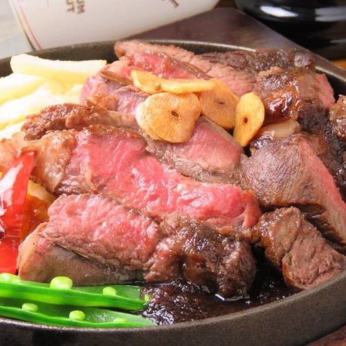 Beef loin steak course♪ 4,000 yen with all-you-can-drink