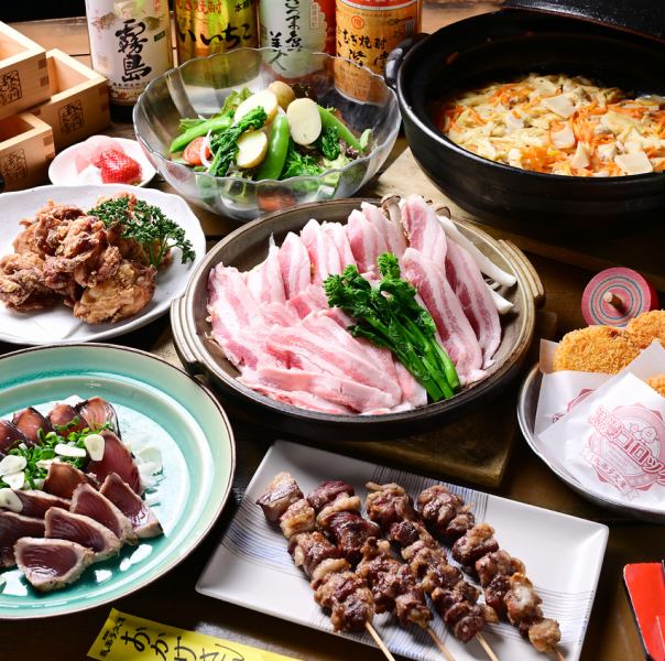 Now accepting reservations for welcome and farewell parties: March and April only ◇ 120 minutes of all-you-can-drink included [Wabuta Mochi Pork Belly Yaki Shabu Course] 8 dishes for 4,980 yen
