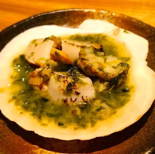 帆立の生海苔バター焼き