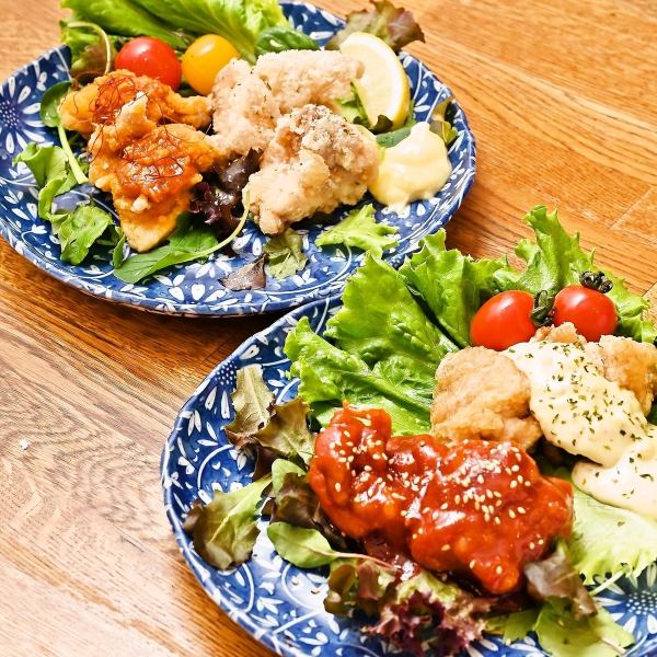 特製タレに漬け込んだ鶏のから揚げ