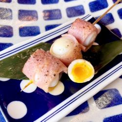 【野菜串他】半熟うずらベーコン