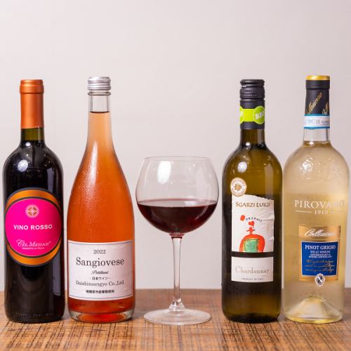 日本酒を10~15種ほどご用意★ワインも豊富に取り揃え