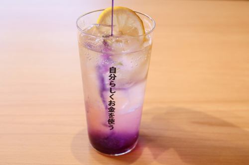 Fruit Gin and Tonic Butterfly Pea