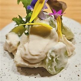 季節のフルーツとカマンベールチーズの白和え