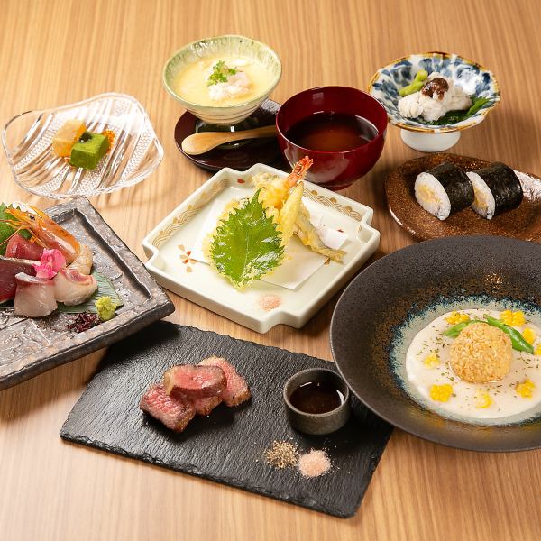 [Add luxury to your daily life with carefully selected dishes full of umami♪] Kaiseki course (9 items in total) starting from 5,000 yen (tax included)