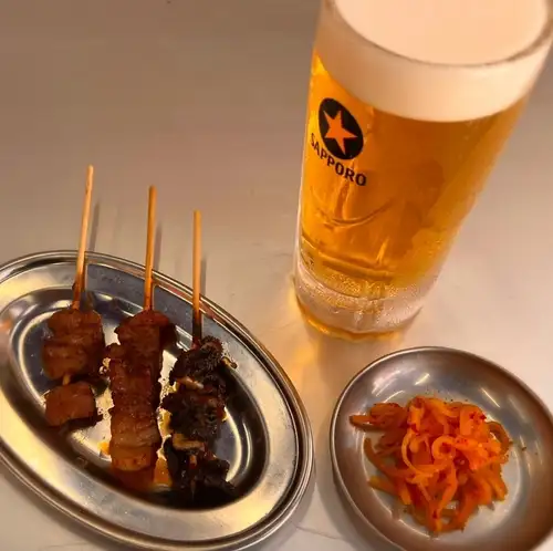 Grilled skewers and namul set