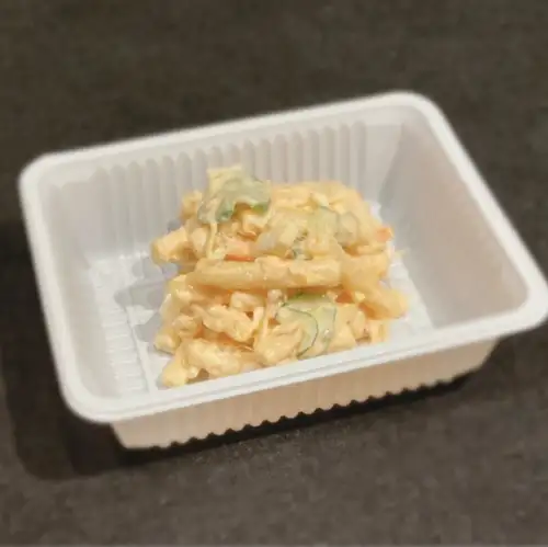 Pickled plum jelly / Chicken skin ponzu / Potato salad / Macaroni salad / Curry macaroni salad (each)