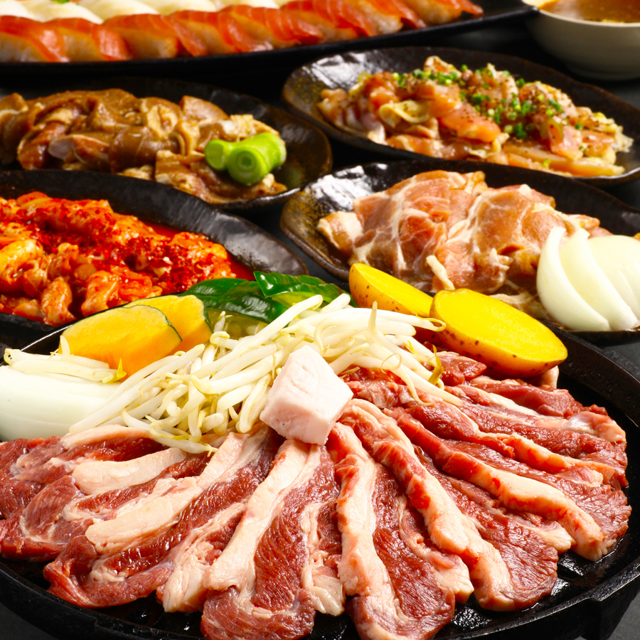 120分【生ラム・味付きラム・牛肉・豚肉・鶏肉など全6種ジンギスカン