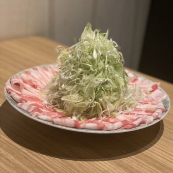 猪肉涮锅套餐【黑水黑猪】6道菜品7,700日元（含税）