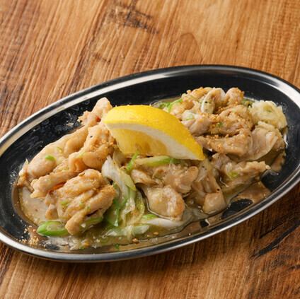 せせりのネギ塩炒め