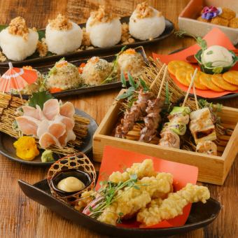 【120分飲み放題付】とんぼ来たらまずはこれ！朝引き地鶏のお造り含む全7品　3500円