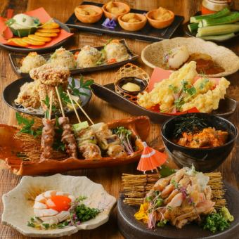 【120分飲み放題付】当店名物コース♪鶏屋こだわりの鶏料理が満喫できる全8品　5000円