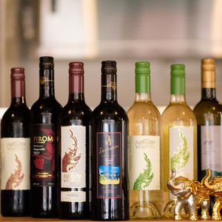 A wide variety of Thai wines ♪