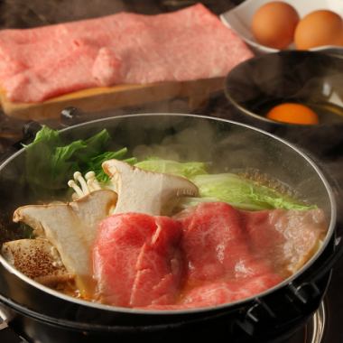 【黒毛和牛食べ放題】すき焼きコース4180円(税込)/アルコール飲み放題付+1320円(税込)~