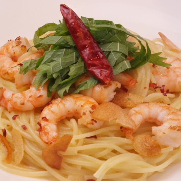 Peperoncino with Shrimp and Perilla