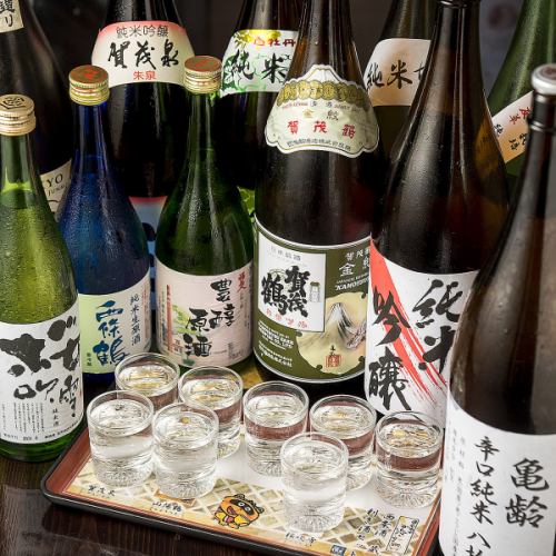Enjoy all 70 types of sake ♪