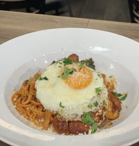 タラコor明太子とヤリイカ、青じその和風/明太子としめじ、青じその出汁醤油味/昔ながらのナポリタン