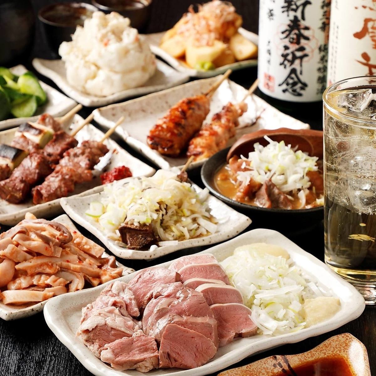 We offer 3 types of banquet courses where you can enjoy our signature motsuyaki and skewers★