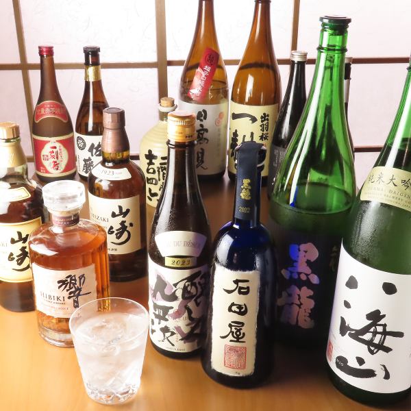 【お料理に合わせた日本酒】料理長が直接酒蔵に足を運んで全国各地から取り揃えております。
