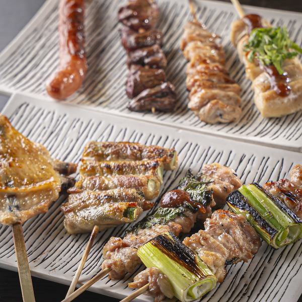 満足度◎12品付き焼き鳥コース 2,750円(税込)