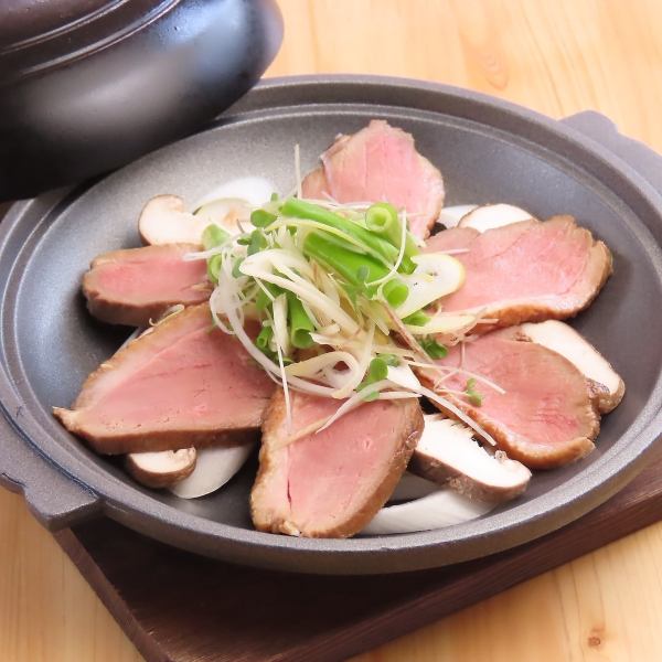 鴨の陶板焼きで贅沢なひととき