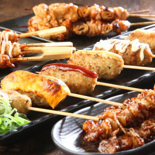 [◆◇~Charcoal-grilled Yakitori~◇◆] Charcoal grilling concentrates the flavor★You can enjoy the flavor and aroma of each charcoal grill made by hand.