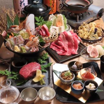 Perfect for entertaining guests! [VIP special course] 9 dishes including 5 kinds of sashimi, Sendai beef steak, and fresh fish tempura for 8,000 yen