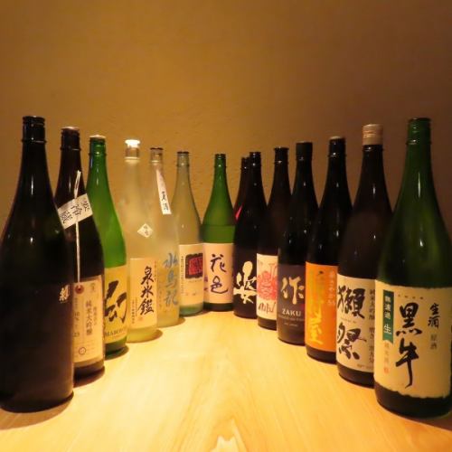 A lineup of carefully selected sake from all over Japan