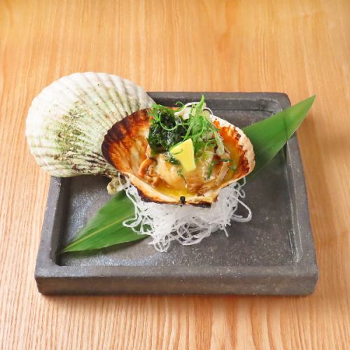 帆立生海苔バター醤油焼き