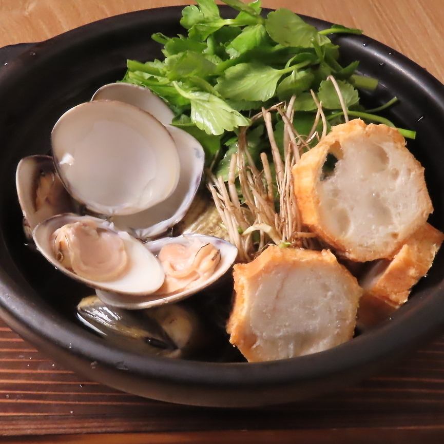 "Clam and parsley hotpot" is filled with the delicious flavors of Miyagi's specialty parsley and top-quality clams.