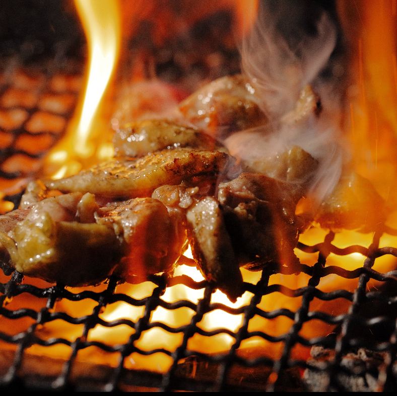 Charcoal grilled Date chicken, bringing out the delicious flavor