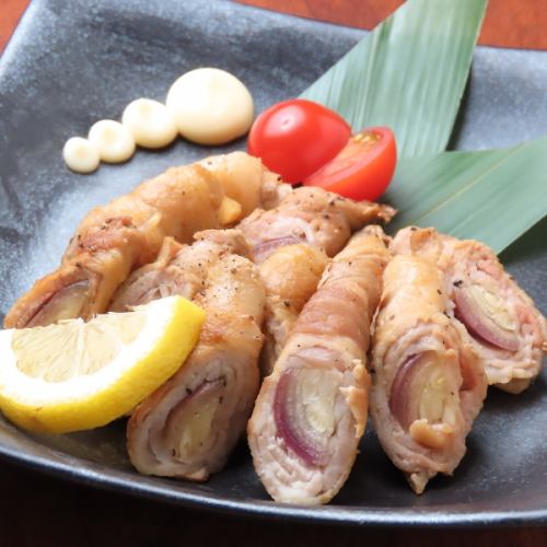 豚肉の茗荷巻き