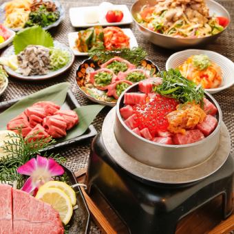 Lunch only♪ All-you-can-eat 171 dishes★GOLD course 5980 yen~Famous tied tongue, meat sushi top suji steak, etc.