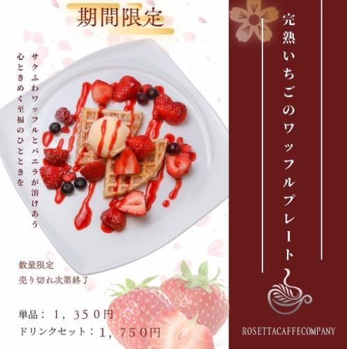 완숙 딸기의 와플 플레이트(수량 한정/품절되는 대로 종료)