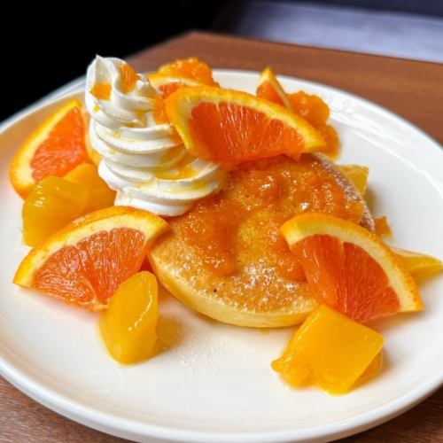 オレンジとマンゴーのミニパンケーキ