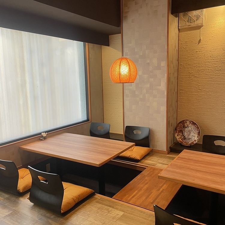 We have private rooms with tatami mats for your convenience.