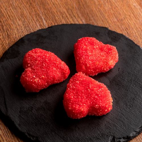 Pickled ginger heart croquettes