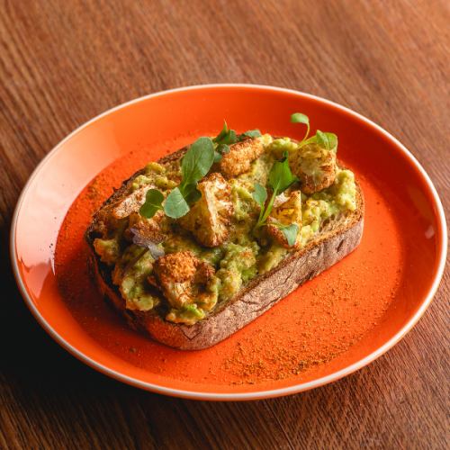 Fried cauliflower and vegan avocado toast