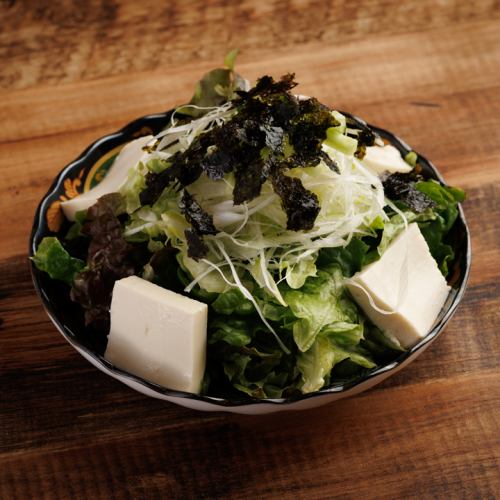 韓国海苔と豆腐のチョレギサラダ