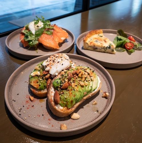 Various open sandwiches available