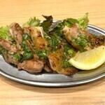 大山鶏ももネギ塩焼き