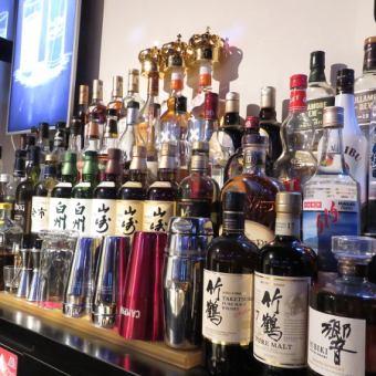 A wide variety of sake !!