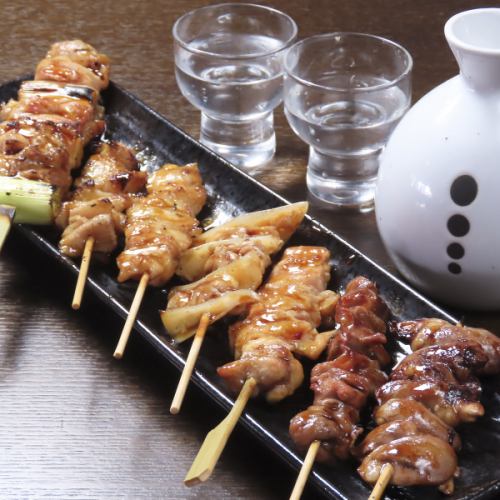 宴会盛り上がる！焼き鳥7種で乾杯必至◎