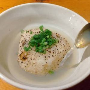 貝出汁の焼おにぎり茶漬け