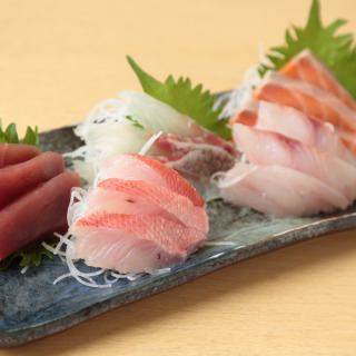 Assorted 3 kinds of sashimi