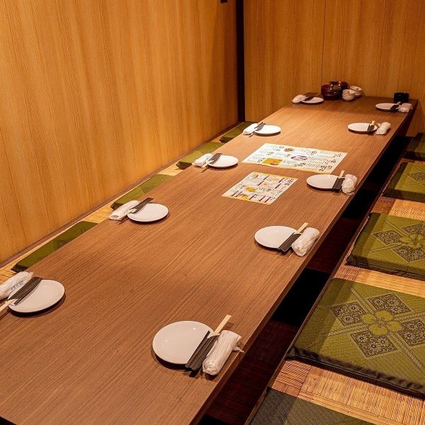 [Private sunken kotatsu room] All seats at our restaurant are private rooms.It is a private space where you can enjoy food, drinks and conversation without worrying about those around you.We have seating available for small private rooms for up to 6 people, medium-sized groups for up to 10 people, and even the entire restaurant can be rented out for up to 140 people.Please use it for various purposes such as welcome and farewell parties, company gatherings, and casual drinking parties.