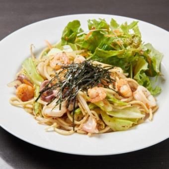 Seafood salt grilled soba