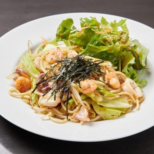 Seafood salt grilled soba