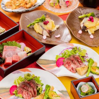 [Tono, Hime Sake Country Course] [Fresh fish and vegetables from Kochi] 2 hours all-you-can-drink for 4,500 yen!