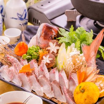 [戰術家豪華套餐/櫻花鯛魚涮鍋]週日至週四點這裡◆[草烤鰹魚鰹魚]2小時無限暢飲6,500→6,000日元！